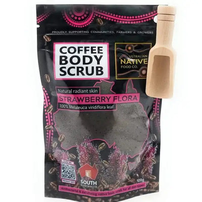 Native Coffee Body Scrub 100g | Strawberry Flora