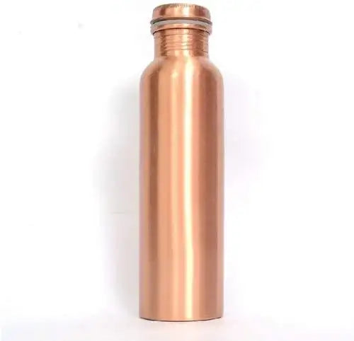 900 ML Decent Design Copper Bottle Water with Lid Perfect Ayurvedic Copper Vessel for Sports, Fitness, Yoga Leak Proof 900 ML (Copper -01)
