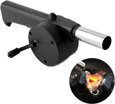 BBQ Fan Air Blower Fast Fire Starter Portable Mini Manual Hand Crank for Outdoor Picnic Camping Cooking Barbecue Charcoal Grills Stove Accessories