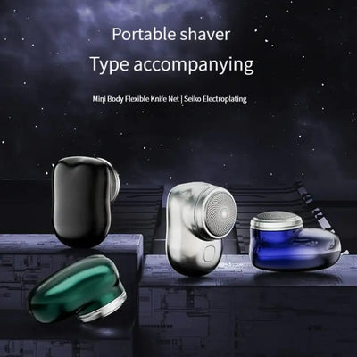 Mini-Shave Portable Electric Shaver, Pocket Size USB Fast Rechargeable Wet and Dry Electric Razor for Men Women (1Pcs-Silver)