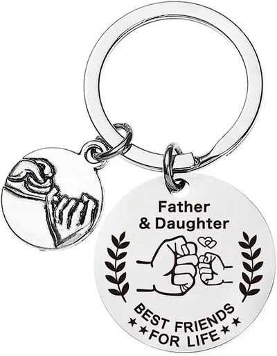 Father and Daughter Best Friends for Life Keychain for Dad Father Daughter Gifts from Daughter Daddy Fathers Day Birthda