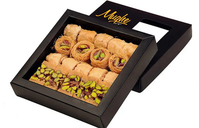 Mughe Gourmet Baklava Assortment Elegant Gift Box - Small Bite-Size Desserts Gifts - 22 pcs - 10oz (285g)