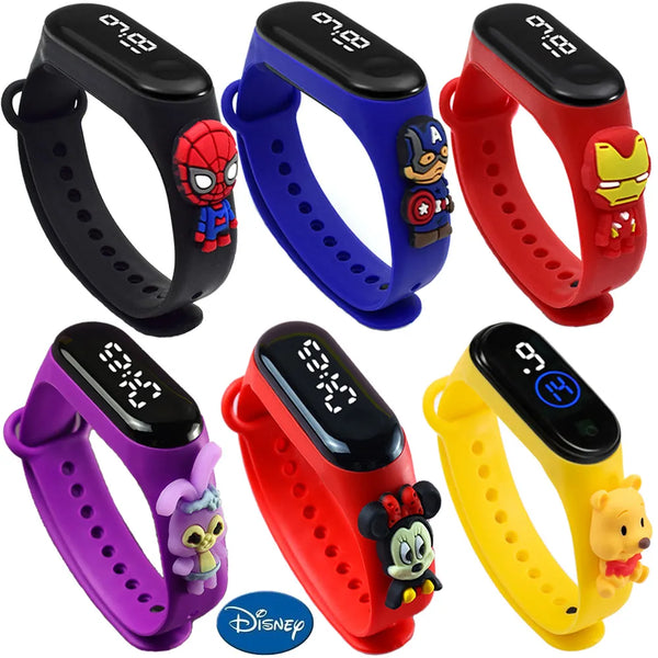 Children's Watch Fashion Cartoon Watches Electronic Digital LED Display Watches Waterproof Kids Watches