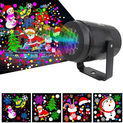 Multiple Patterns Christmas Projector Decoration Indoor Lighting LED Laser Projector Snowflake Lamp Party New Year Outdoor Home