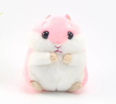 Mini Plush Hamster Keychains Toys Stuffed Hamster Faux Rabbit Fur Pompom Fluffy Trinkets Car Handbag Pendant Key Chian Ring Hold