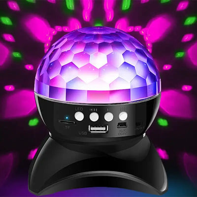 Wireless Music Speaker Stage Light LED Disco Ball Lights USB Charge BT-compatible Projector Night Lights for KTV Party Wedding
