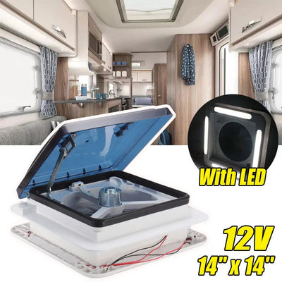 RV Ventilation Fan 12 V Exhaust Fan Caravan Accessories Manual Control Roof Mounted For RV Motorhome Trailer 11''