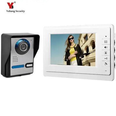 Yobang Security 7" Inch LCD Color Screen Video Door Bell Phone Video Intercom Home Gate Entry System for Apartmen