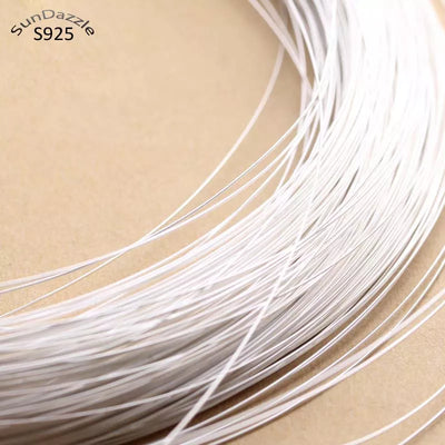0.4-1.2mm Real Pure Solid 925 Sterling Silver Wire Thread Silver String Line Filament Necklace Bracelet Earring Jewelry Making