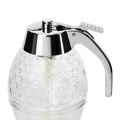 Honey Dispenser Anti-drip Beehoney Jar Container Drip Squeeze Bottle Kettle Storage Pot Stand Holder Juice Syrup Cup Kitchen