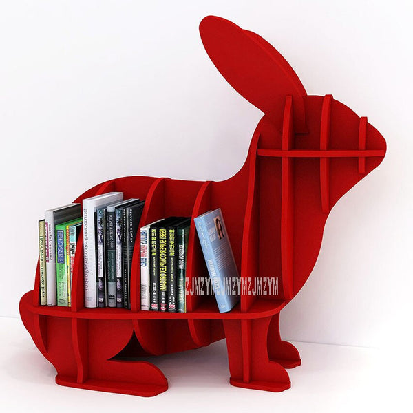 S/M Creative Animal-shaped Rabbit Bookcase Kindergarten Kids Furniture Children's Bookshelf Rack Home Decoration Floor Ornaments