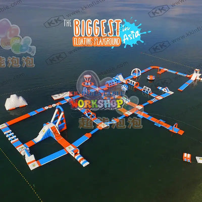 60x45m Commercial Outdoor Giant Float Water Park Inflatable Island Water Amusement Playground