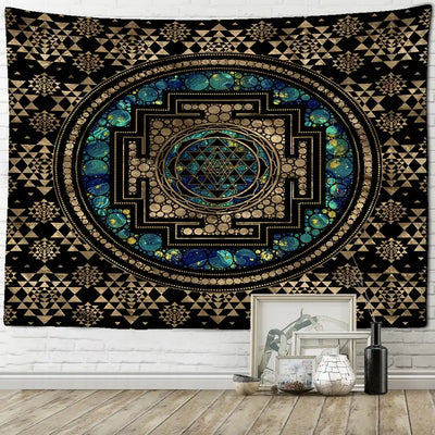 Tree of Life Background Cloth Tapestry Psychedelic Polyester Fabric Printed Bohemian Style Wall Hanging Home Decor