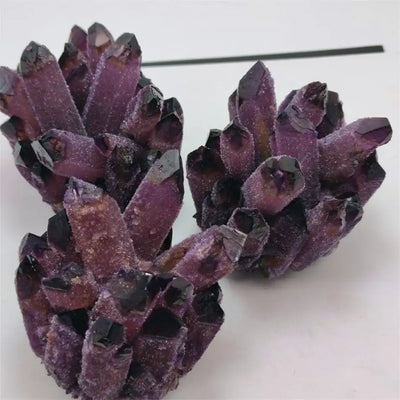 300-800g Natural purple ghost quartz crystal cluster healing crystals raw gemstone specimen for home&amp;office decoration Synthetic