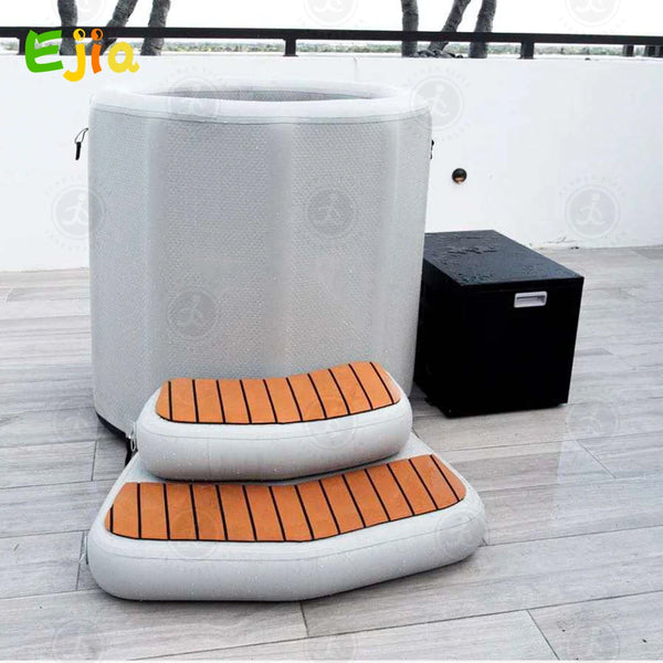 Durable Hot Sale New Inflatable Ice Barrel Bathtub With Step Cold Plunge Cold Therapy Training Tub For Athletes Recovery