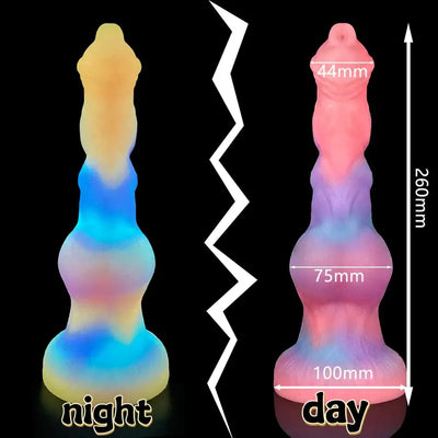 Super soft Luminous Animal Penis Dog Dildo Adult Sex Toys For Woman Monster Dick Suction Cup Anal Toy Male Female Masturbation