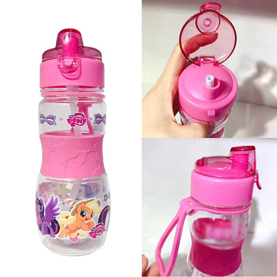 Original My Little Pony Kids Water Sippy Cup Creative Cartoon Anime Twilight Sparkle Girls Cups with Straws Portable Bottles