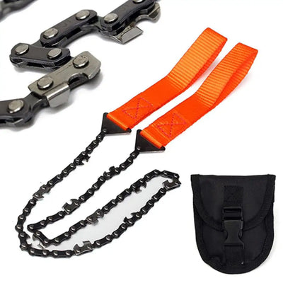 Survival Chain Saw Hand ChainSaw 65 Manganese Steel Outdoor Wood Cutting Chain Saw Emergency Camping Hiking Tool