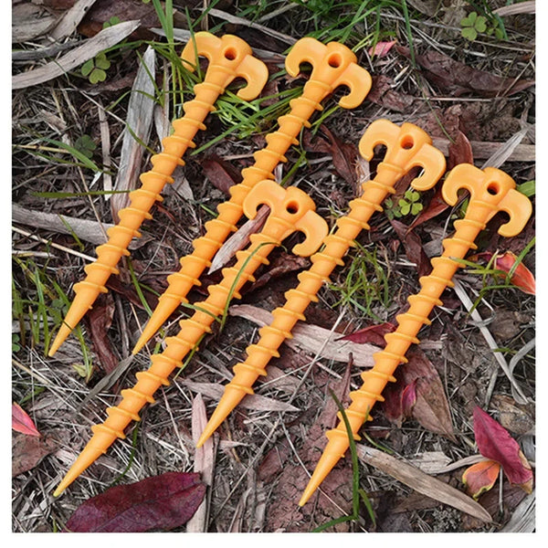 Tent Nails Outdoor Camping Trip Tent Peg Ground Nails Screw Nail Stakes Pegs Plastic Sand Pegs Trip Beach Tent Stakes Pegs