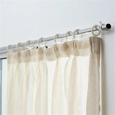 2/4pcs Nail-Free Adjustable Curtain Rod Holder Clamp Hook Rod Bracket Holders Adhesive Wall Curtain Fixed Clip Hanging Rack Hook