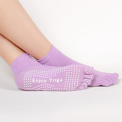 Colorful Women Yoga Socks Non-Slip Ladies Dance Socks Cotton Healthy Sports Five-toed Socks