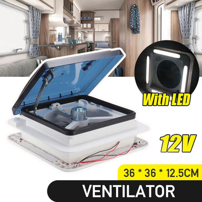 RV Ventilation Fan 12 V Exhaust Fan Caravan Accessories Manual Control Roof Mounted For RV Motorhome Trailer 11''