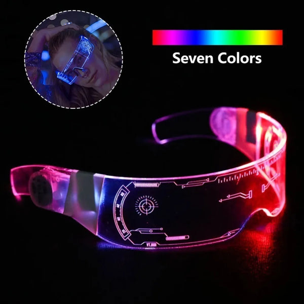 Colorful Luminous Glasses for Music Bar KTV Christmas Valentine's Day Party Decoration LED Goggles Festival Performance Props