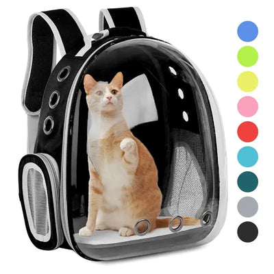 Cat Carrying Bag Space Pet Backpack Breathable Portable Transparent Backpack Puppy Dog Transport Carrier Space Capsule Bag Pets