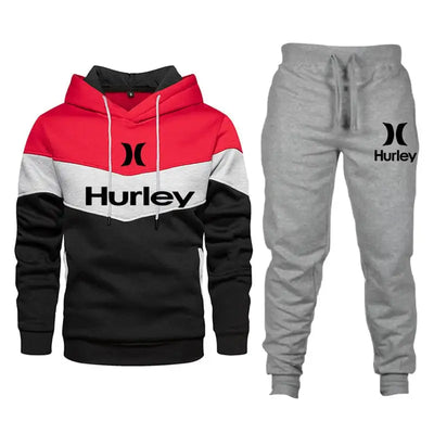 Men's Hurley Men's Hooded Tracksuits Man Pullover + Trousers Sets