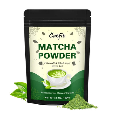 Catfit Matcha Slimming Detox Products for Weight Loss 200g Natural Organic Ketogenic Diet Vegetarian Food Rich in Antioxidant