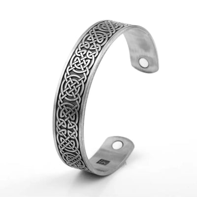 Dreamtimes Celtic Knot Pure Copper Magnetic Bracelet for Men Adjustable Cuff Energy Magnetic Bracelet Wristband Viking Bracelets