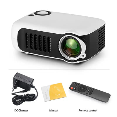 New A2000 MINI Projector Home Cinema Portable Theater 3D LED Videoprojector Laser Beamer for 4K 1080P Via HD Port Smart TV BOX