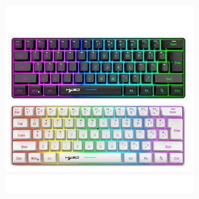 L500 Gaming Keyboard 61 Keys Compact Wired/Wireless Connection Computer Keyboard With RGB Lighting Keyboard For Laptop PC
