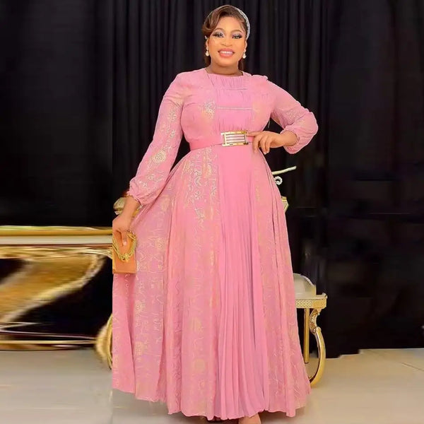 Muslim Kaftan Abaya Dress Kimono Women Dubai Luxury Print Chiffon Gowns Ankara Dashiki Boubou Turkish Islamic Clothing