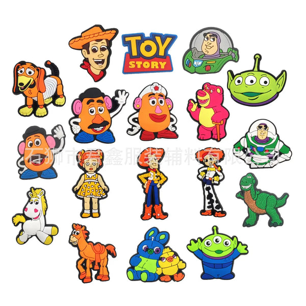 33 Styles Toy Story DIY Shoe Accessories Decoration Buckle Single Sale 1pcs Cartoon Croc Charms Slippers Boys Girls X-mas Gifts