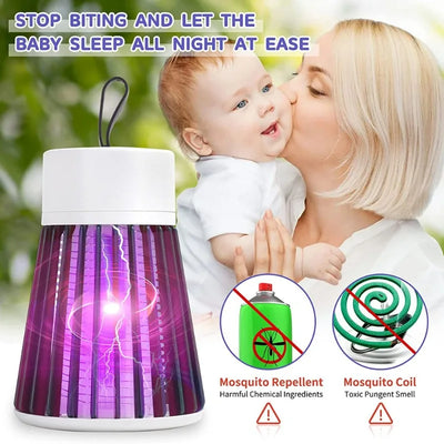 USB Electric Shock Mosquito Killer Lamp Portable Rechargeable Fly Zapper Insect Killer Repellent Anti Mosquito Trap for Camp