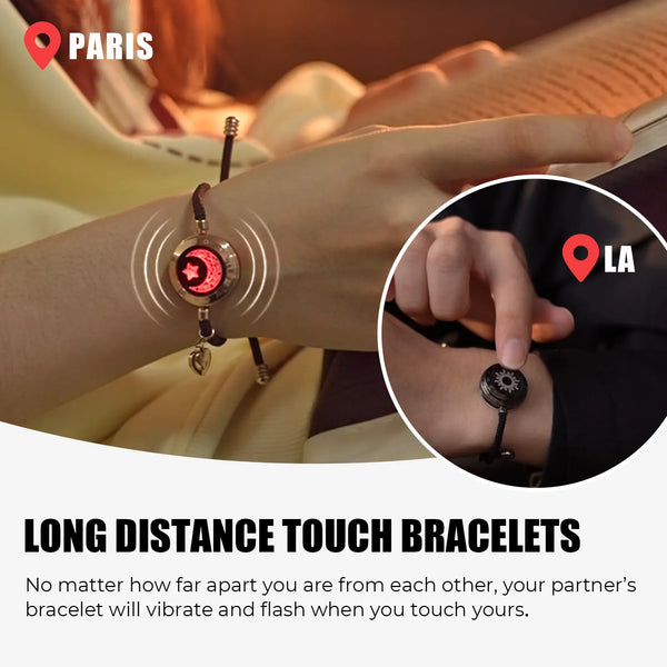 totwoo Touch Single Bracelet- Long Distance Touch Bracelet Light up and Vibration Relationship Love Baracelet  Smart Jewelry
