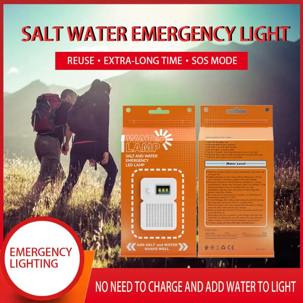 Salt Water Lantern Lamp Emergency LED Light For Camping Outdoor Brine Camping Reusable Lighting for Night Fishing