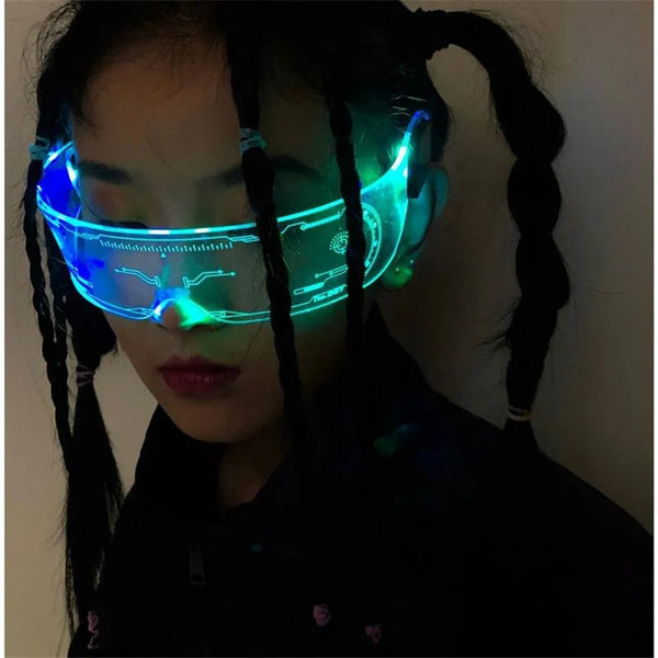 Colorful Luminous Glasses for Music Bar KTV Christmas Valentine's Day Party Decoration LED Goggles Festival Performance Props
