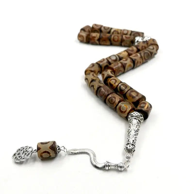 Tasbih men Old Dzi Agates stone Collect art big size luxurious misbaha natural gemstone muslim prayer beads islamic rosary
