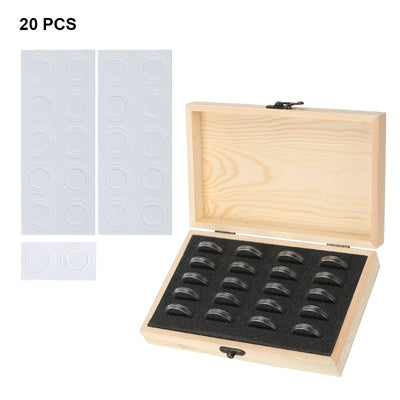 20/30/50/100PCS Coins Storage Box With Adjustment Pad Adjustable Antioxidative Wooden Commemorative Coin Collection Case
