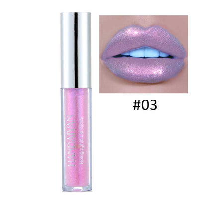 6 Colors Glitter Liquid Lip Gloss Tint Laser Holographic Lipsticks Cosmetics Shiny Pigment Waterproof Makeup Mermaid Lip Gloss
