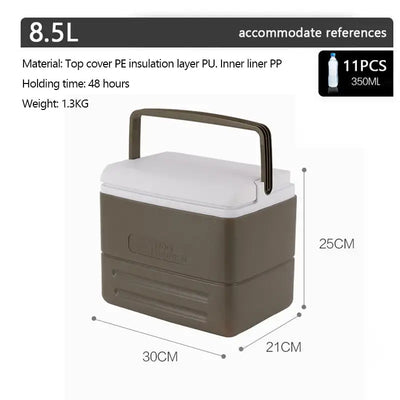 5/8.5L Outdoor Incubator Portable Food Storage Box Car Cold Ice Fishing Box Cooler Mini Fridge for Home Camping Traveling