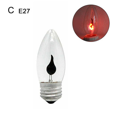 Edison Led Candle Light Bulb E14 E27 LED Flame Effect Bulb 3W AC220V Home For Decor Lighting Ampoule Candle Bulb