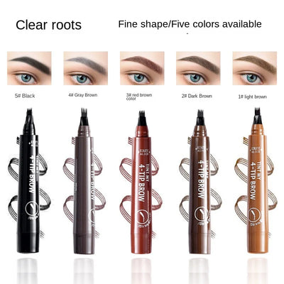The Four-pronged Eyebrow Pencil Is Waterproof, Sweat-proof, Non-fading, Non-bifurcated, and Liquid Is Easy To Paint Cosmetics