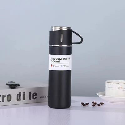 500ML Stainless Steel Vacuum Flask Gift Set Office Business Style Thermos Bottle Outdoor Hot Water Thermal Insulation Couple Cup