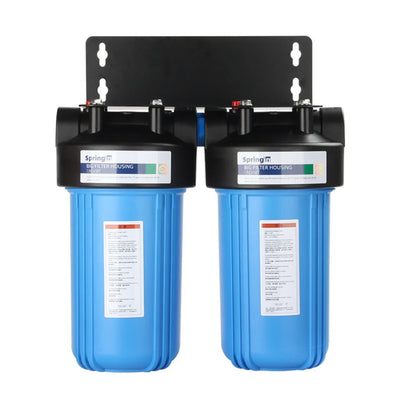 Whole House Water Filter System 2- stage Clear Home Water Pre-Filtration Large Flow Water Purifier Reduce Odor,Chlorine,Sediment