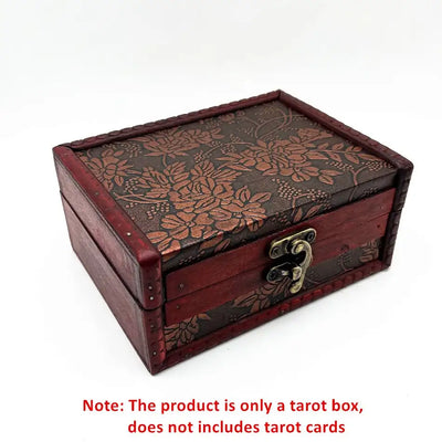 Wooden Tarot Cards Box Astrology Witch Divination Case Storage Bag Pouch Oracle Dice Accessories L756