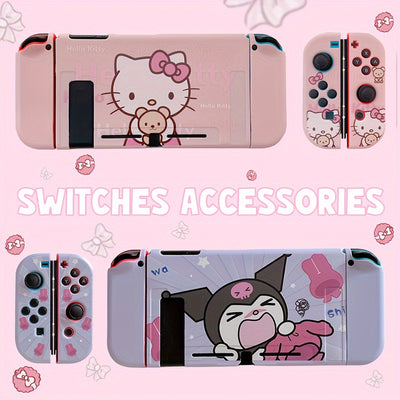Sanrio Hellokitty Kuromi 2 Styles For Switch Game Console Protective Soft Case Cover Shell Accessories