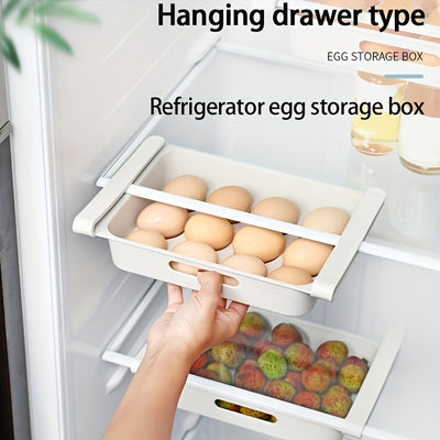 Hanging RV Kitchen Organizer, Refrigerator Egg Fruit Storage Box Drawer Type Food Crisper Box Kitchen Accessories Refrigerator Organizer Shelf